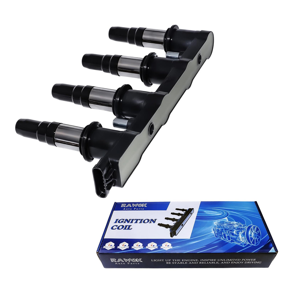 RAWOK ignition coil pack front view for reliable OE-style replacement.