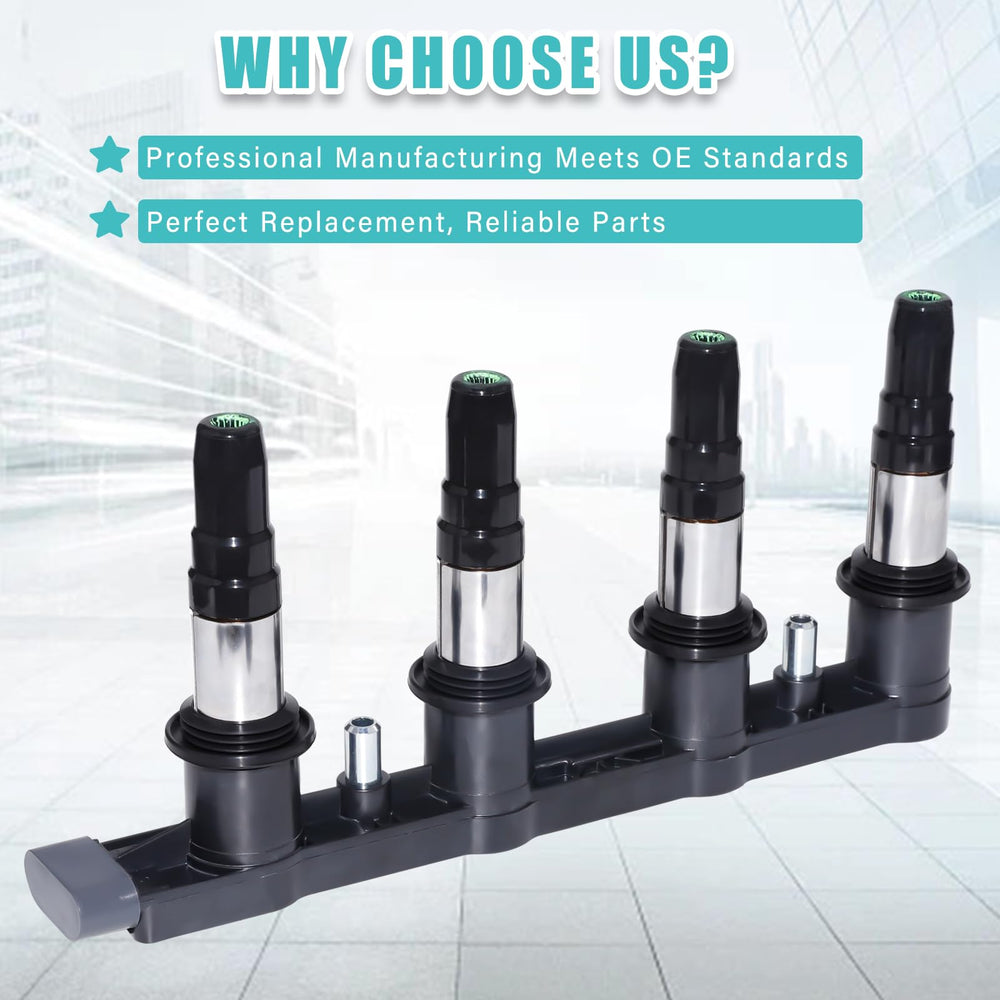 RAWOK ignition coil pack installed in a Cruze demonstrates real-world fit.