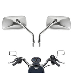 Rawsomes chrome universal mirror with 125x70 mm rear view for safer riding.