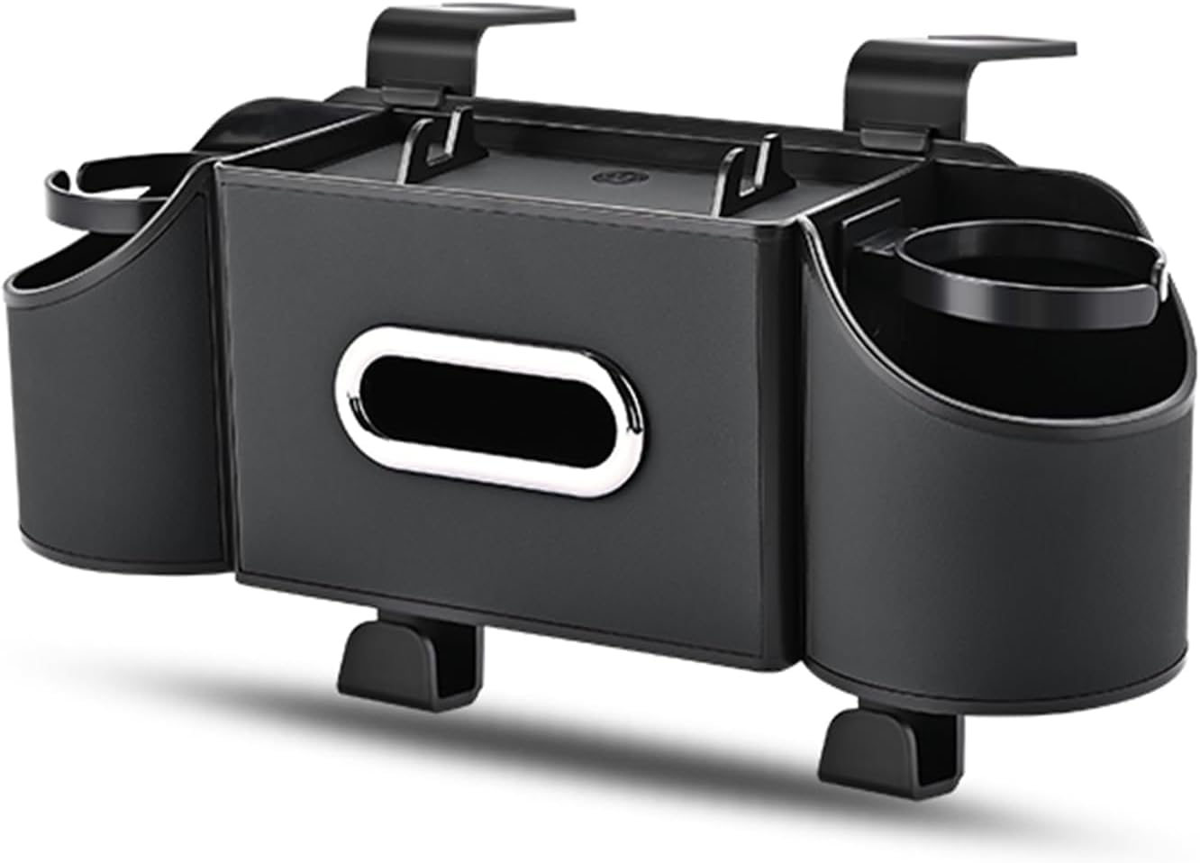 RAXSEG black leather backseat organizer blends with interior styling.