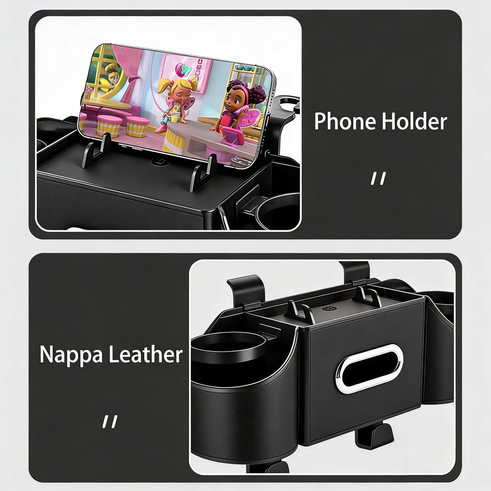 RAXSEG multi-pocket backseat storage neatly holds toys and snacks.