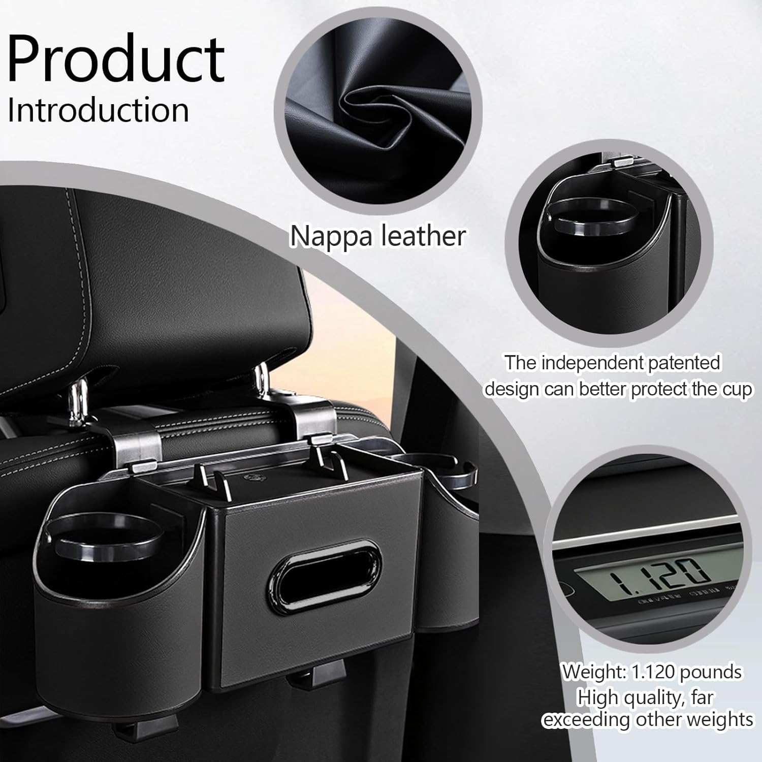 RAXSEG tissue dispenser backseat keeps tissues handy for passengers.