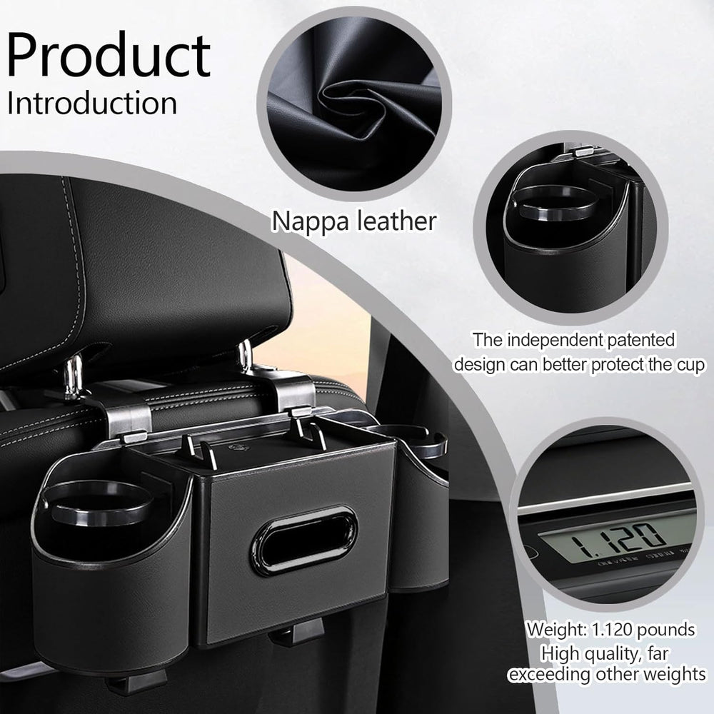 RAXSEG tissue dispenser backseat keeps tissues handy for passengers.