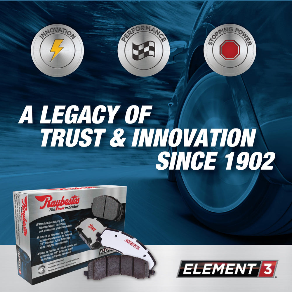 Raybestos Element3 EHT rear brake pad for Pathfinder delivering confident braking in varied conditions