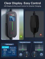 Raylix 14-50 plug compatibility with SAE J1772 adapters for broad compatibility.