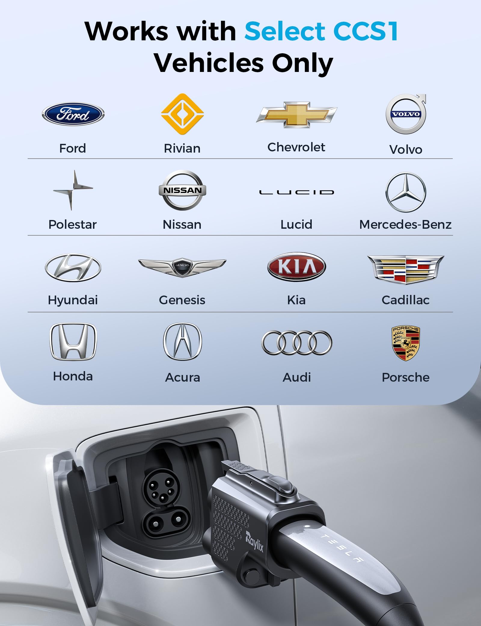 Raylix CCS1 adapter on a road trip enables wider charging options.