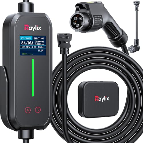Raylix smart timer display shows charging status and scheduled delays.