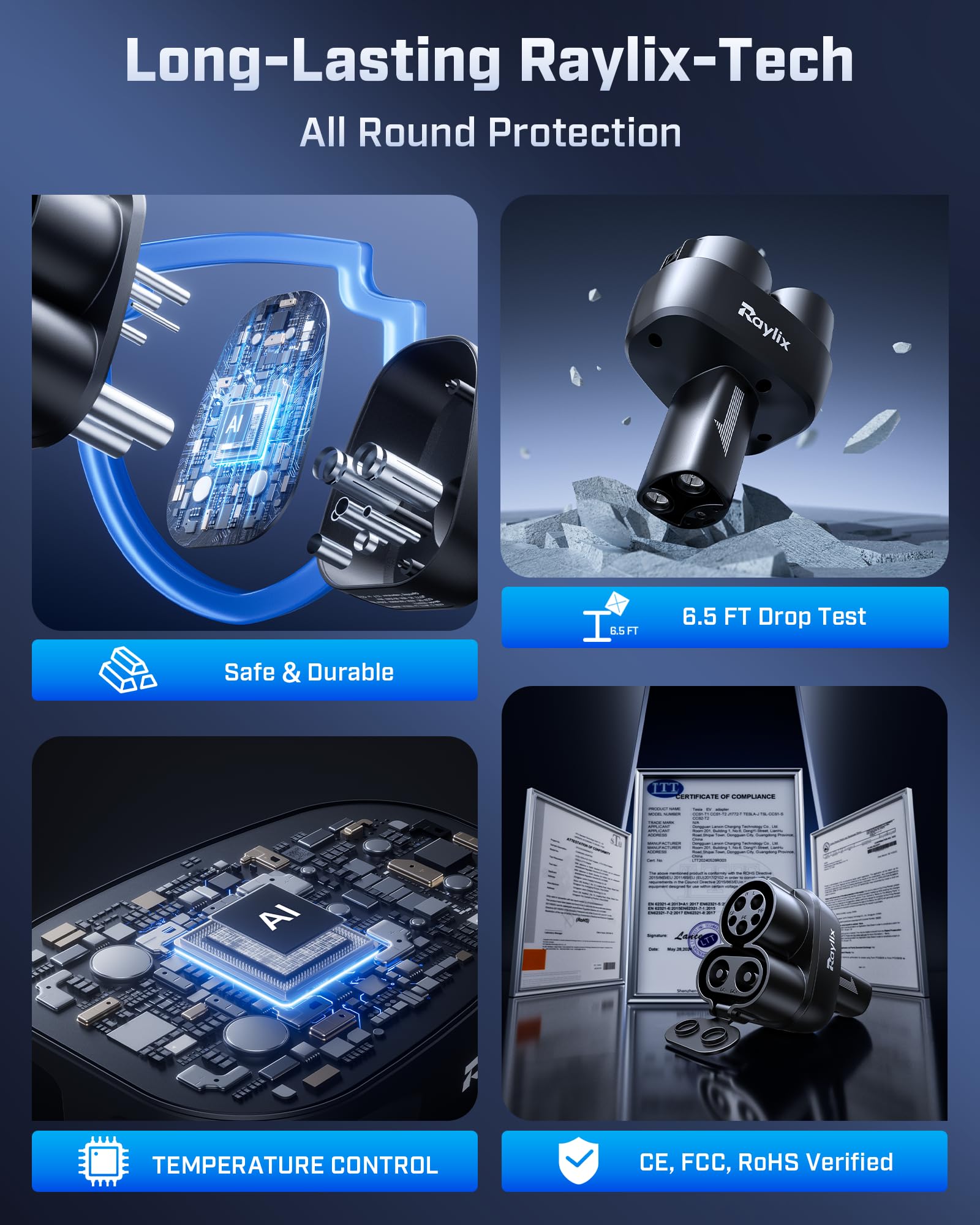 Raylix warranty and support details included with the adapter package