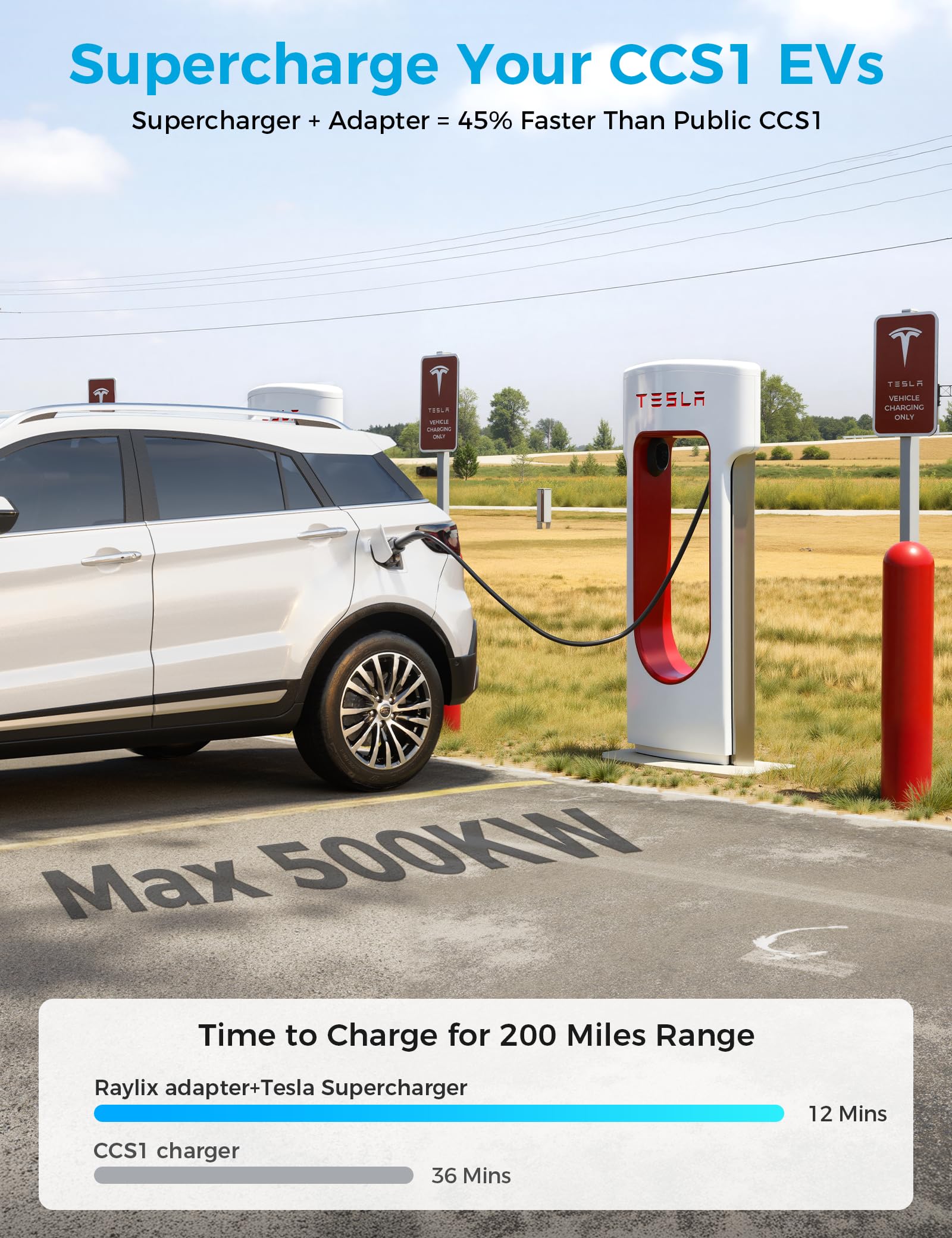 Raylix weather-tested adapter works in extreme temperatures for reliable charging.