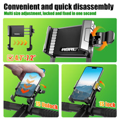RBRL anti-shake design keeps your phone stable during potholes and bumps.