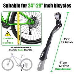 RBRL aluminum kickstand provides rust-proof, durable support on daily rides.