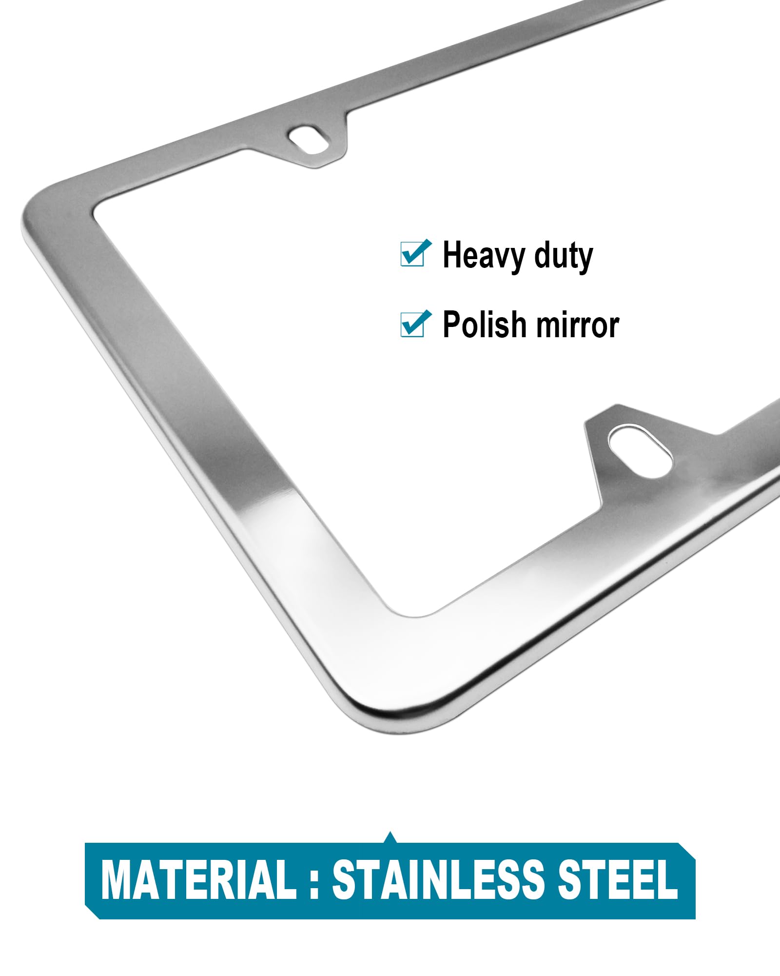 RCKJNJ stainless steel chrome frame highlights a high-gloss finish.