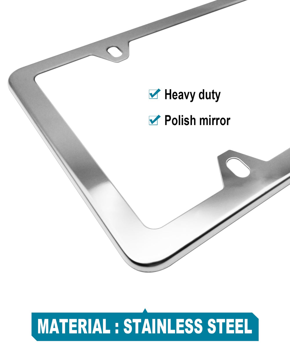 RCKJNJ stainless steel chrome frame highlights a high-gloss finish.