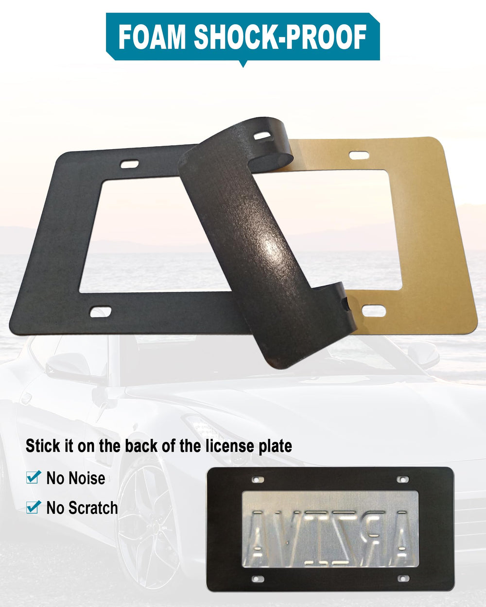 RCKJNJ universal-fit 4-hole frame keeps plates visible and legal.