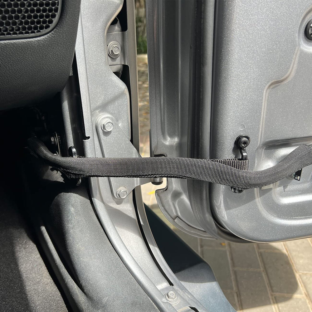 RDFUN two-piece door straps provide reliable door limiting and wire protection