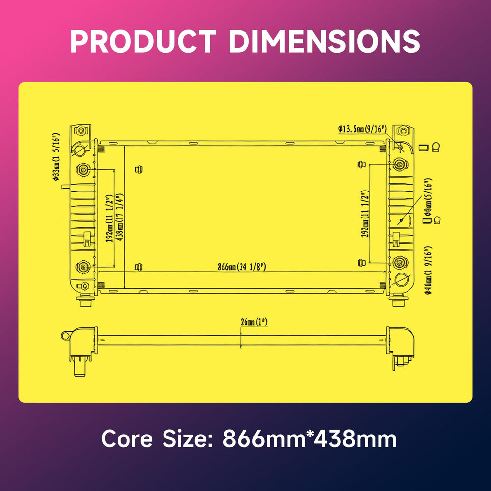 Readair core with dimensions 34-1/10 by 17-1/5 by 1 inch for efficient heat exchange