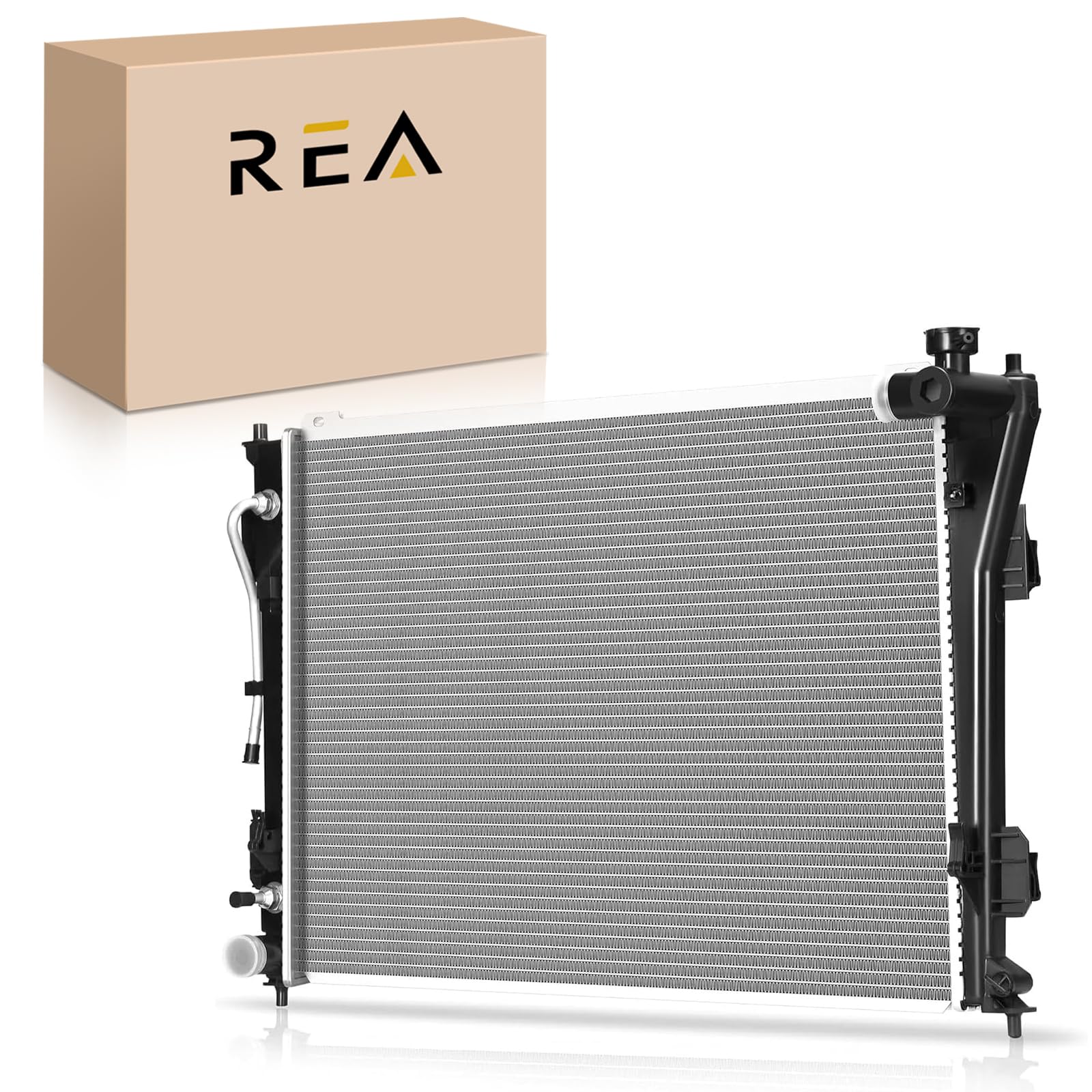 Readair radiator assembly front view with OEM-fit for Hyundai and Kia models.