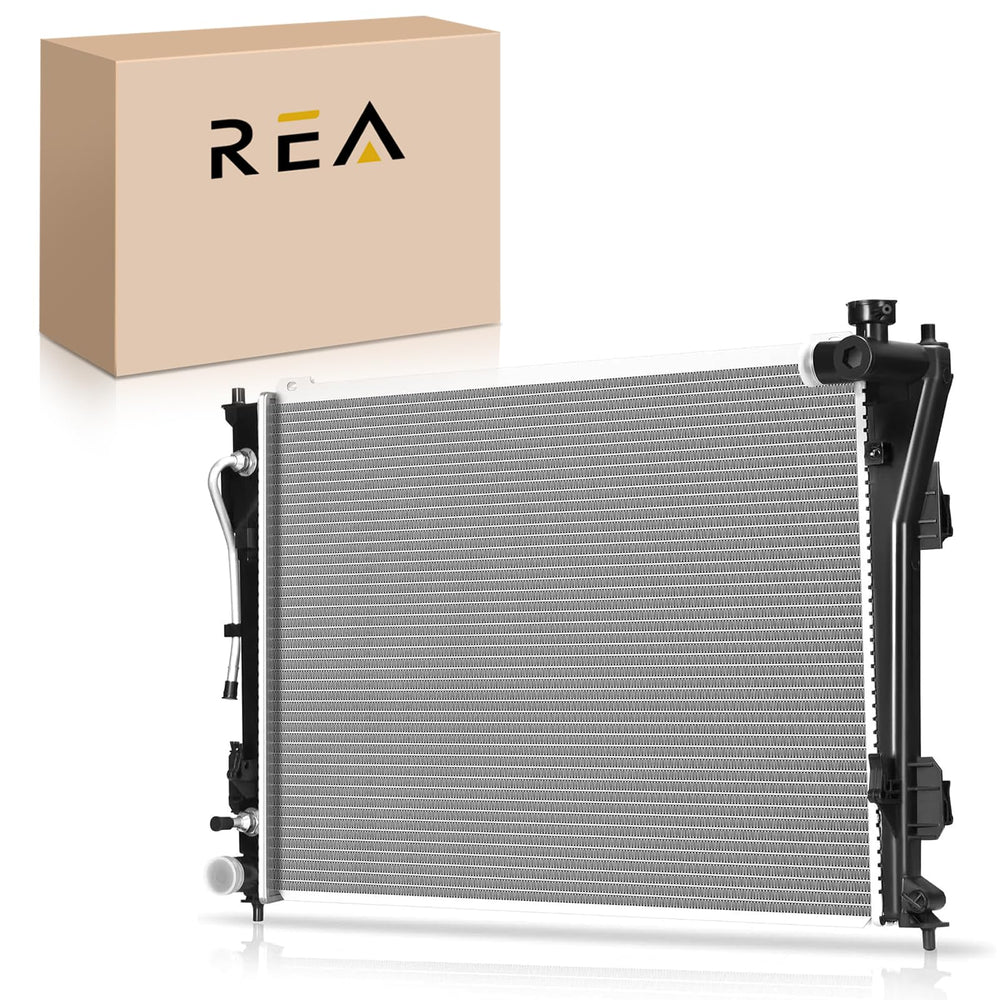 Readair radiator assembly front view with OEM-fit for Hyundai and Kia models.