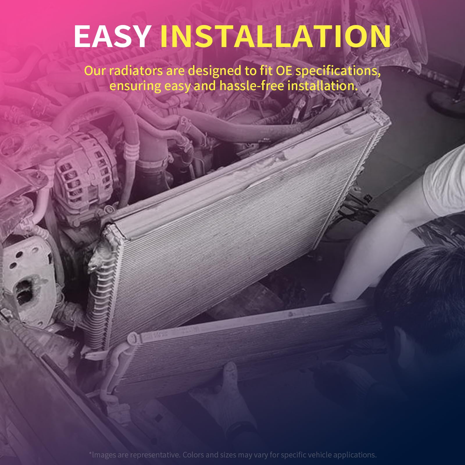 Readair radiator core-detail close-up emphasizes sturdy construction and sealing performance