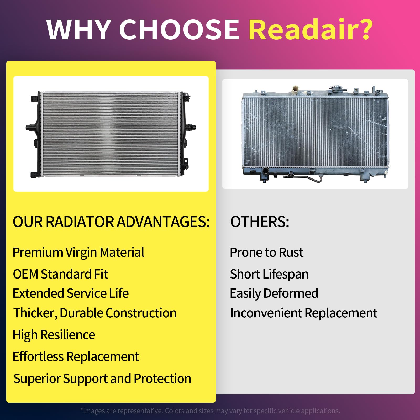 Readair radiator GM3010148 compatibility label for precise fit.