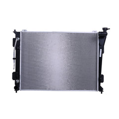 Readair replacement radiator for Hyundai Sonata shows precise fitment for reliable cooling.