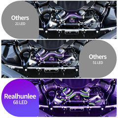 REALHUNLEE 68-LED UV flashlight provides bright leak detection.
