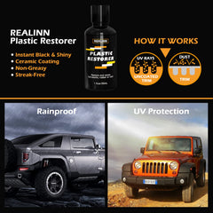 REALINN Plastic Restorer vinyl and rubber detail captures enhanced surface protection