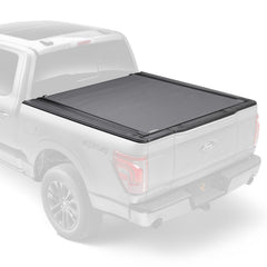 RealTruck BAK Revolver X4s closed view shows secure weatherproof bed protection