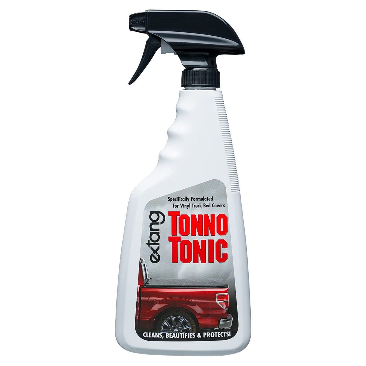 RealTruck Extang Tonno Tonic spray bottle refreshing vinyl, rubber, and plastic surfaces while guarding against UV rays.