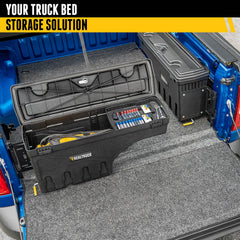 RealTruck SwingCase lockable lid secures contents during travel