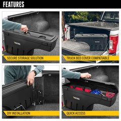 RealTruck SwingCase over the wheel well keeps gear organized