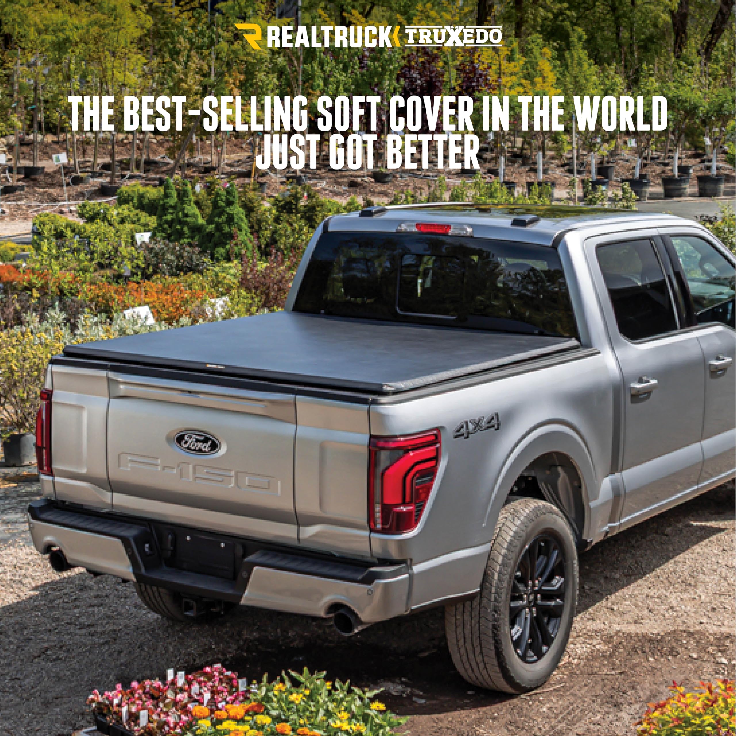 RealTruck TruXport tension-system keeps cover taut for highway stability.