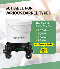 REAPP bucket dolly 3-inch caster wheels roll smoothly over cracks
