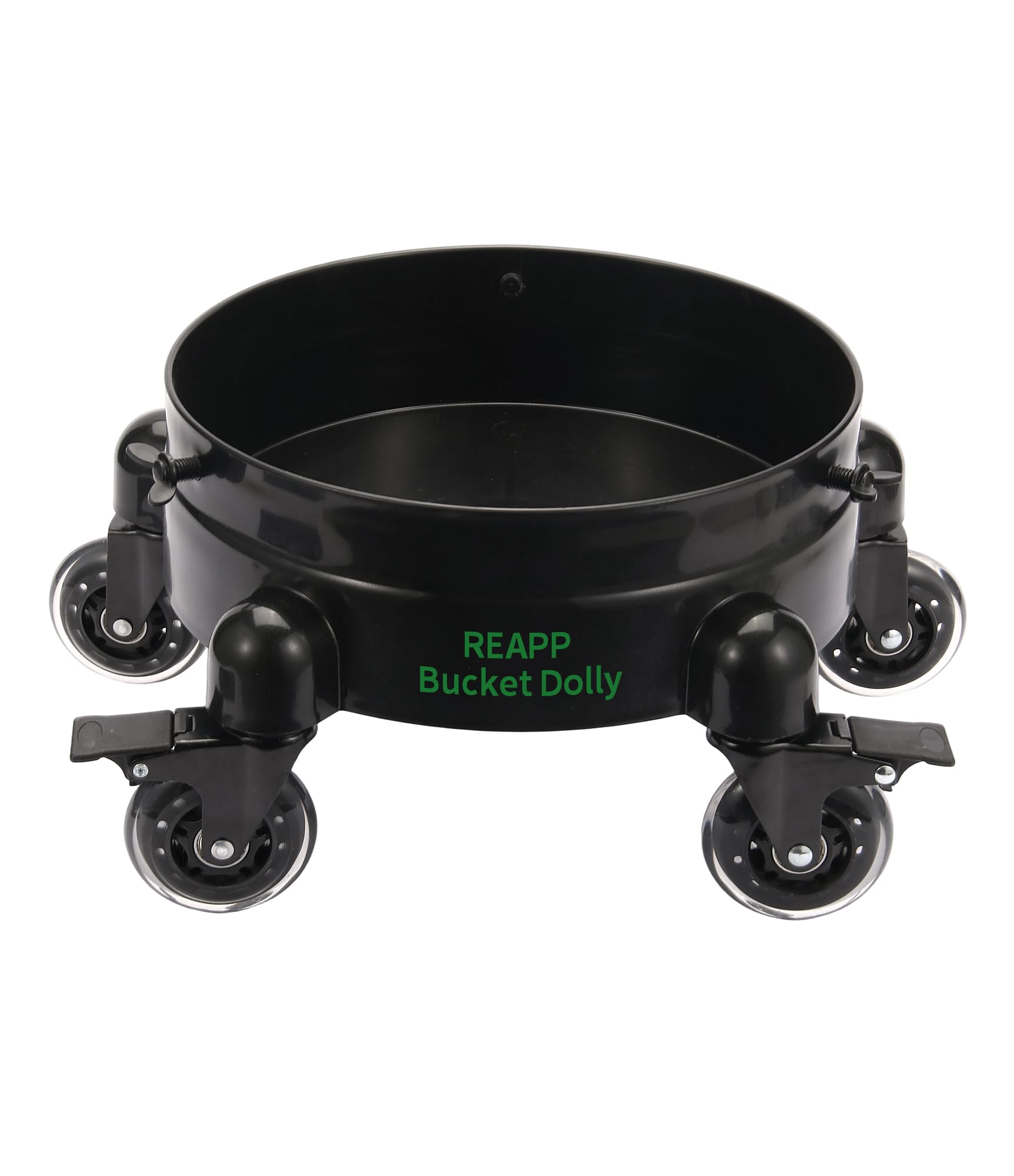 REAPP bucket dolly with wheels shows smooth transport for heavy buckets