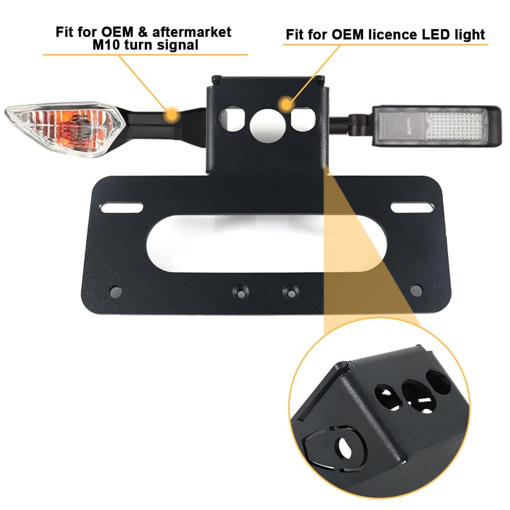 REARACE license plate bracket aluminum resists corrosion for rugged rides