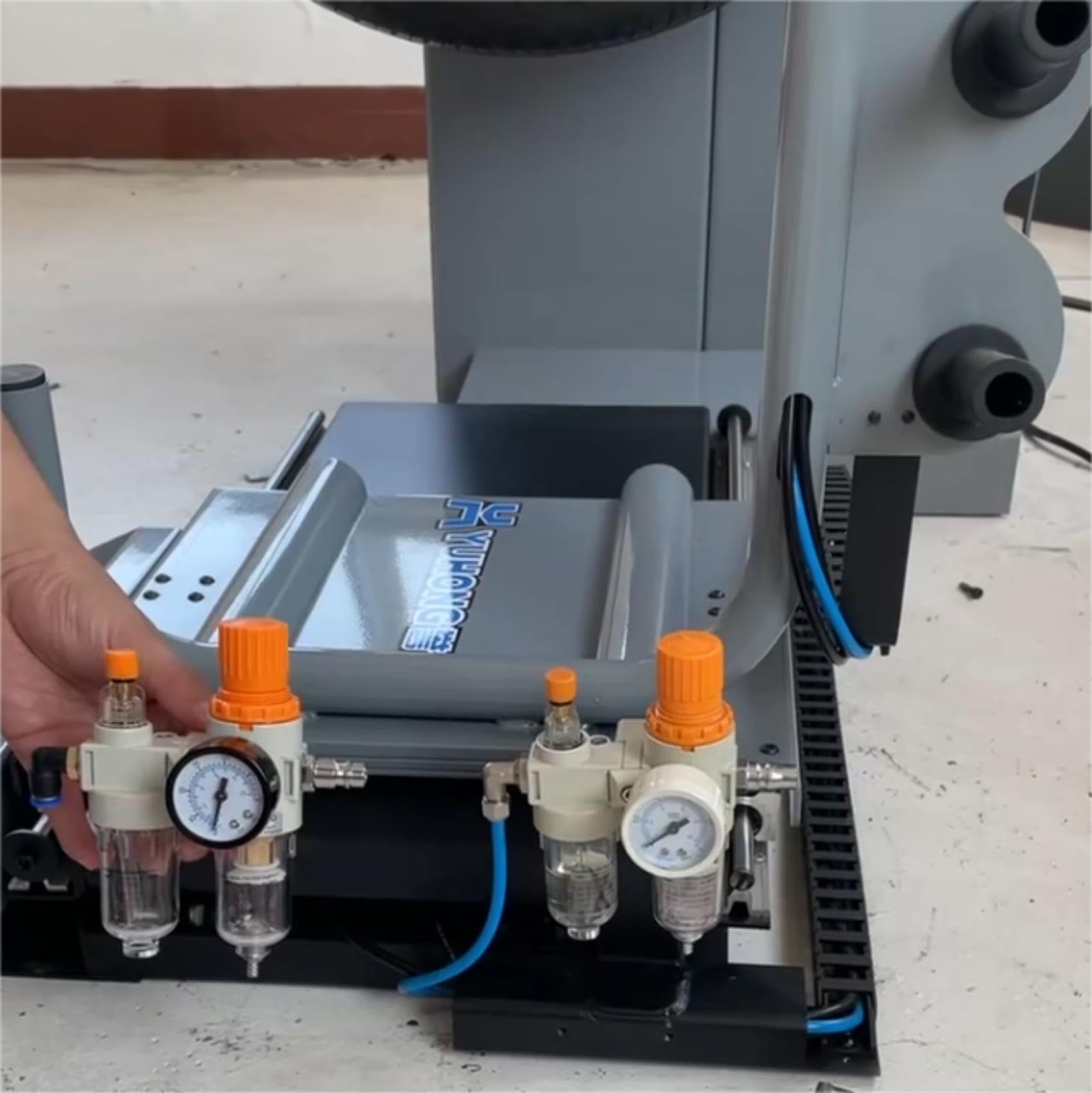 RebarTech air regulator oil lubricator unit close-up highlighting filtration