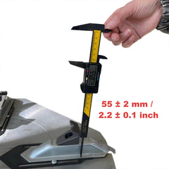 RebarTech adapter installed on tire machine demonstrates adjustable clamp for varied rims