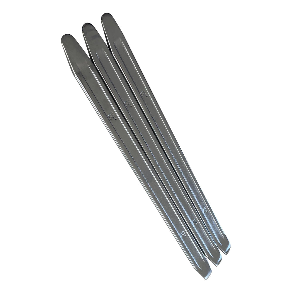 Rounded edges help prevent tube pinching and tire damage during use.
