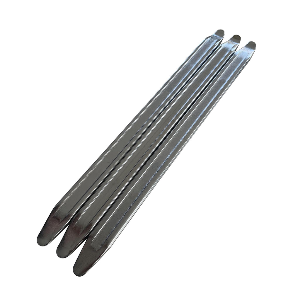 RebarTech tire iron spoons 3pc 12in set for easy tire removal and reduced pinching.