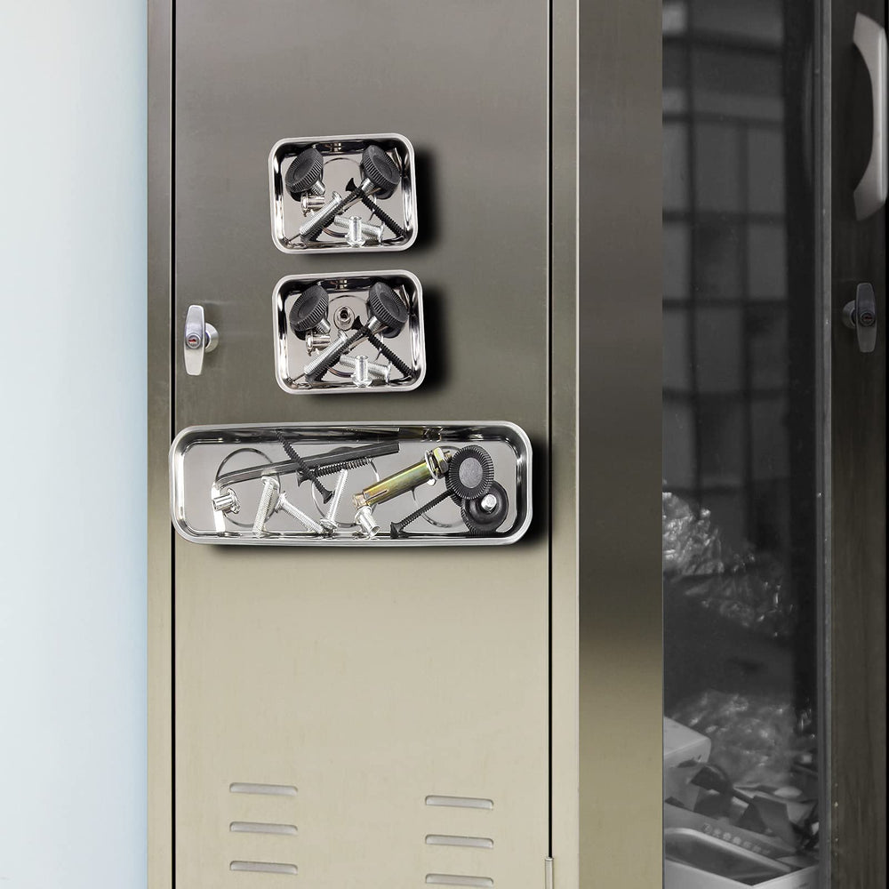 Rechabite durable stainless steel trays resist wear for heavy use.