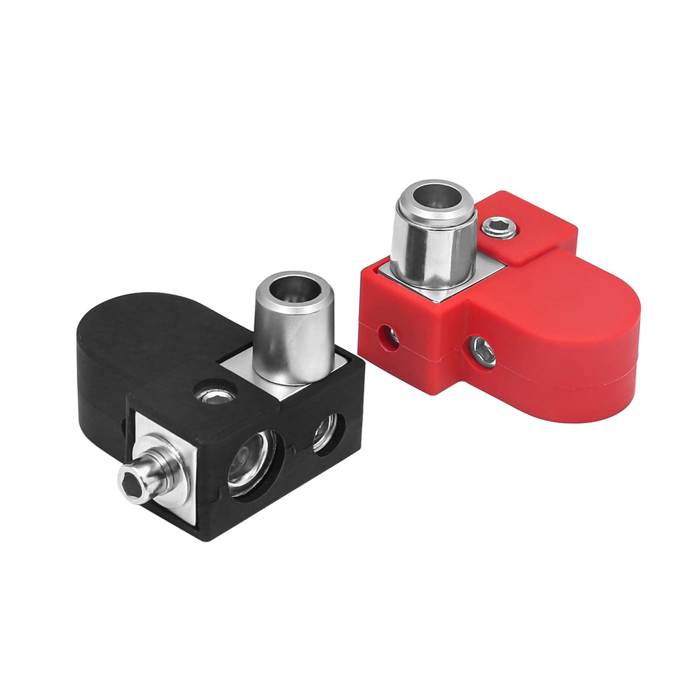 RECOIL solid brass positive terminal with sturdy clamp for reliable power transfer