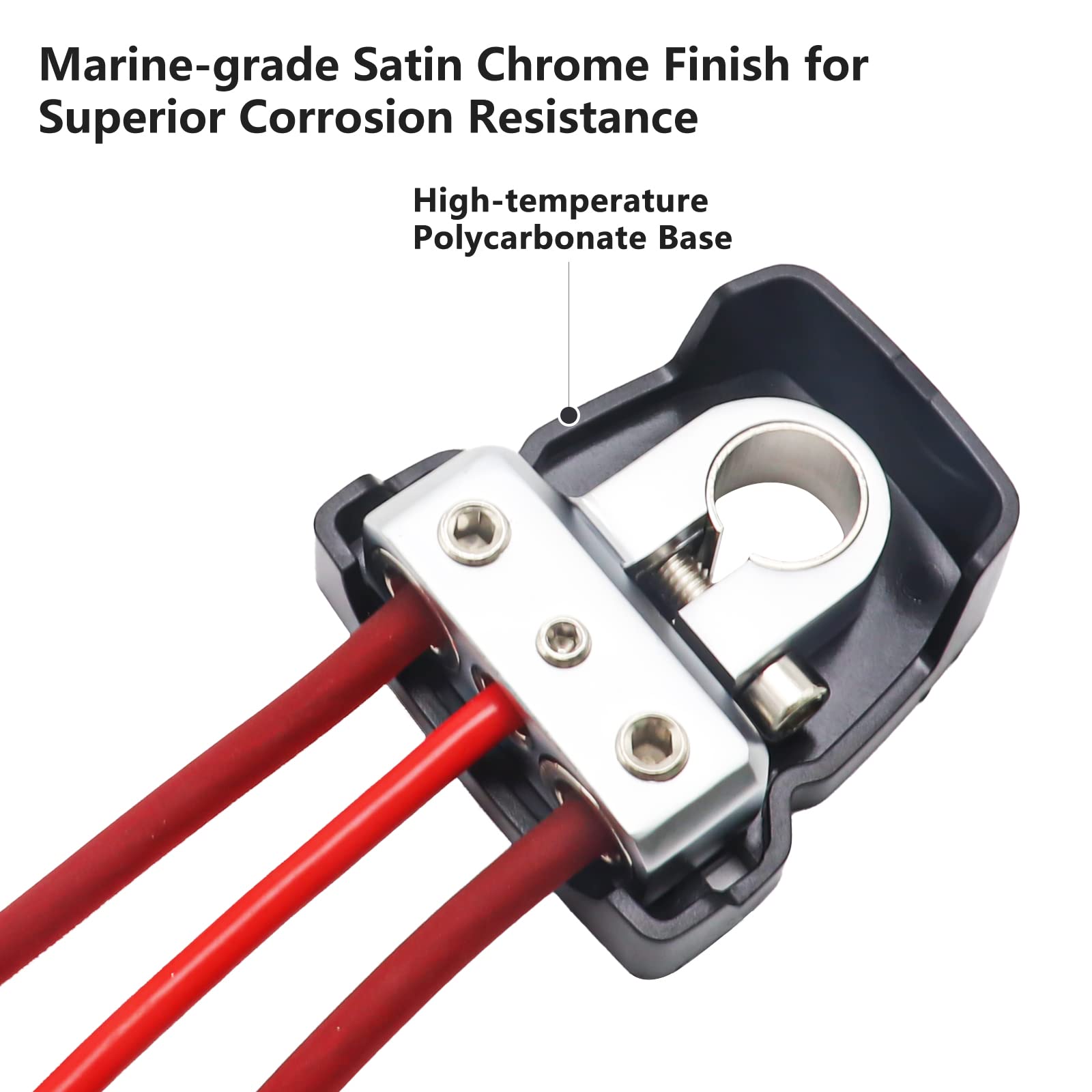 RECOIL PBT-S04 marine-grade satin chrome finish resists corrosion.