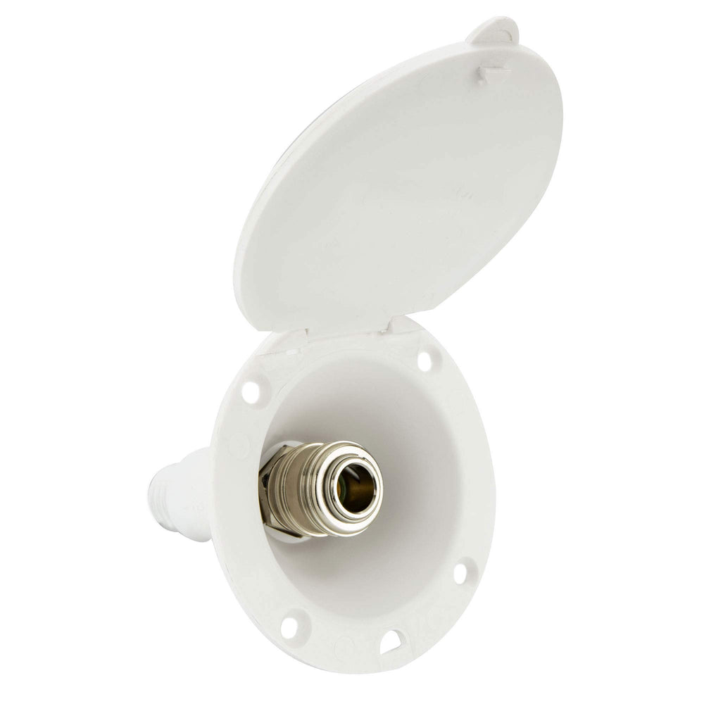 RecPro brass valve detail showing durable construction for outdoor use