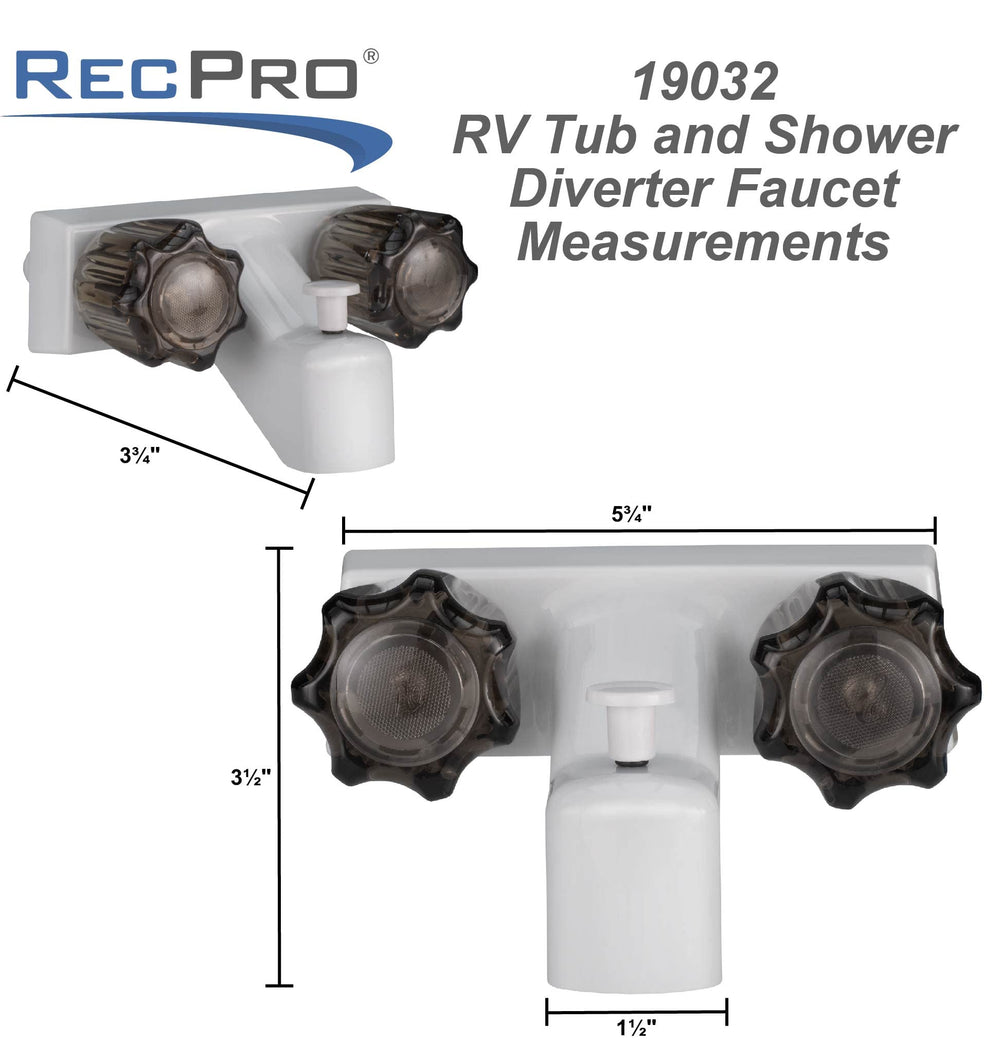 Crystal handles from RecPro provide precise control and style