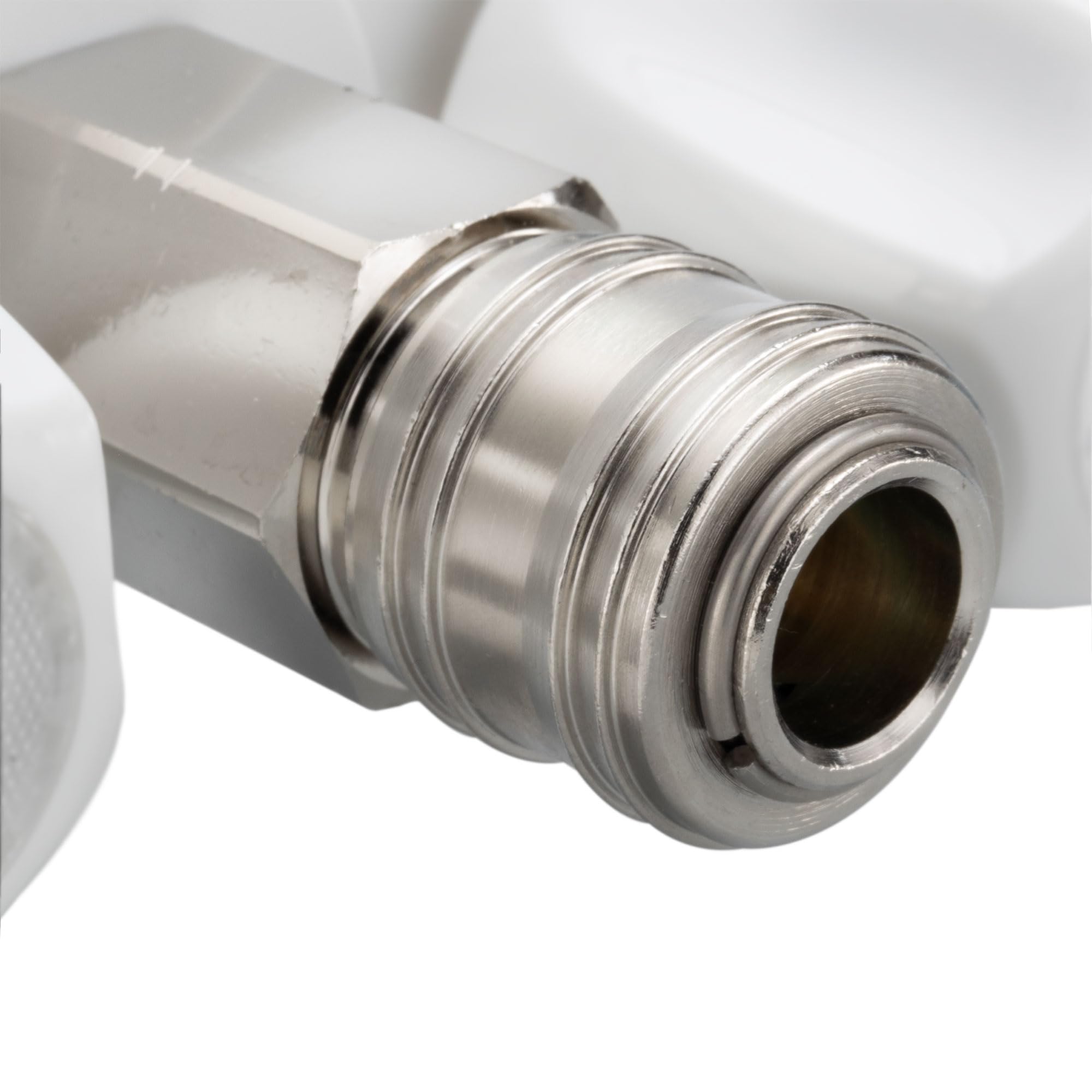 RecPro exterior faucet showing two shanks and half-inch threads for RV connections
