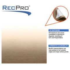 RecPro RV awning fabric 3 ply durable material in rugged use