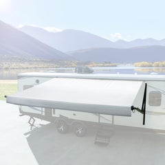 RecPro RV Awning Fabric Replacement showing heat-sealed vinyl for durability