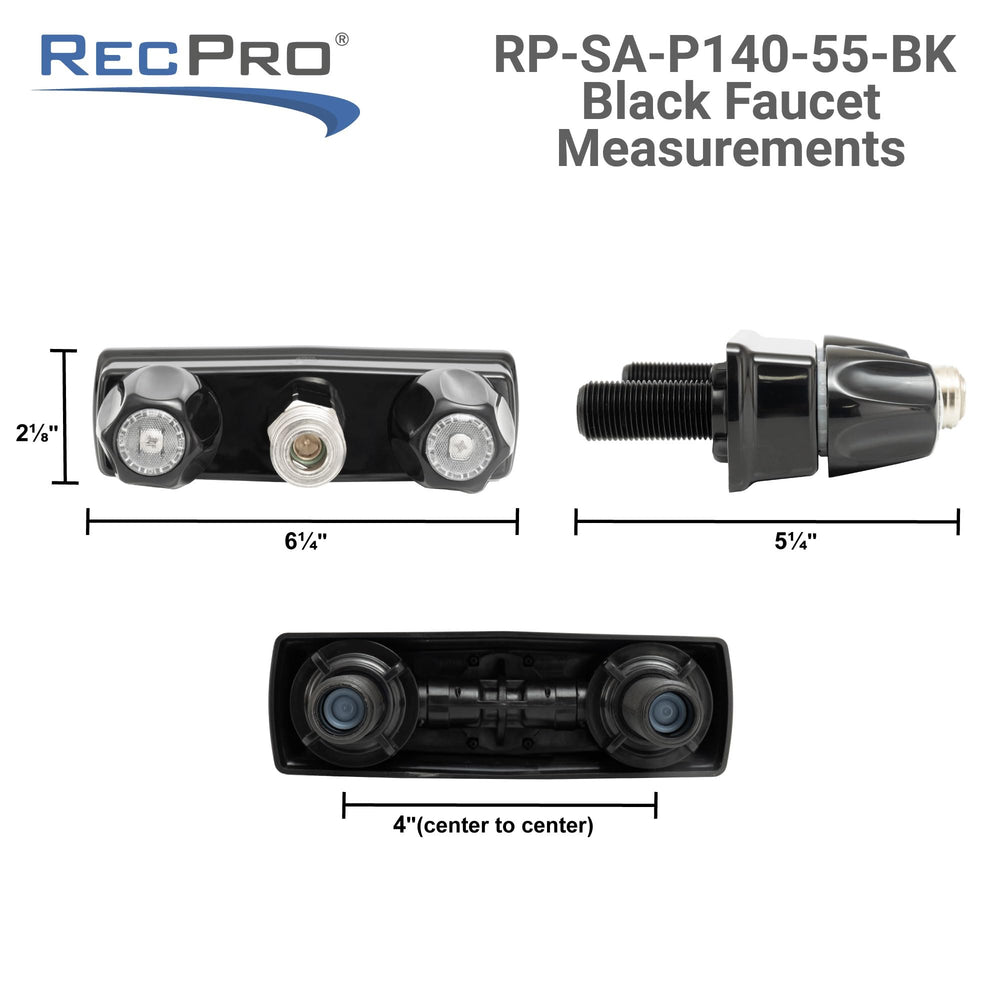 RecPro outdoor shower installation demonstrates rugged RV water system.