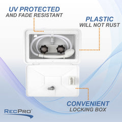 UV-resistant shell guards against fading and cracking.