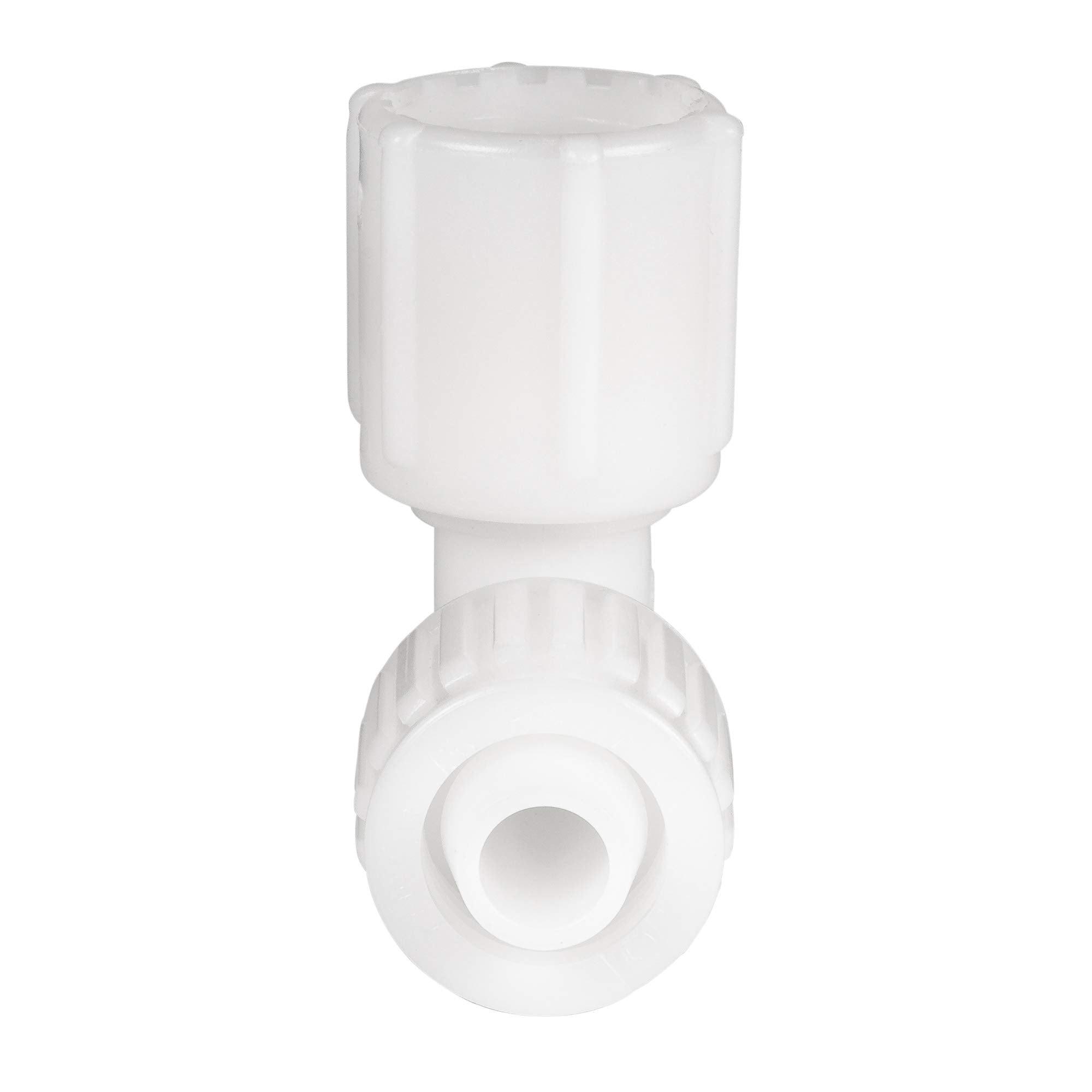RecPro gray tubing elbow connector enables fast RV plumbing repairs.